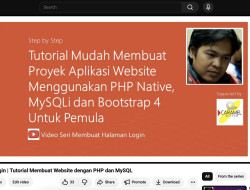 Part 2. Membuat Halaman Login dengan PHP Native, MySQLi dan Bootstrap