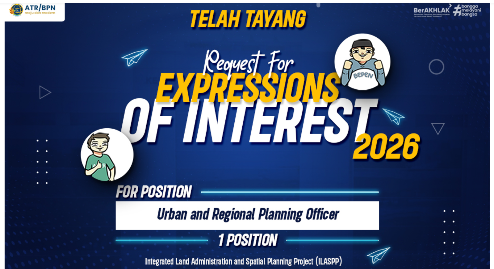 📢 Pengumuman Rekrutmen Konsultan – Urban and Regional Planning Officer (ILASP Project 2026)