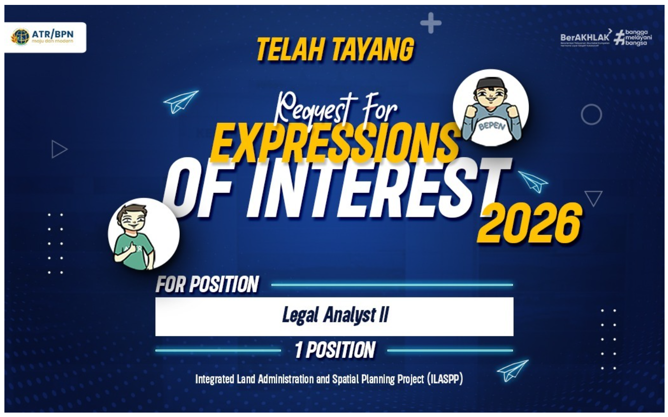 Lowongan Kerja Legal Analyst II Kementerian ATR/BPN 2026 (Terbaru)